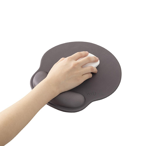 ナカバヤシ w/U リストレスト付きマウスパッド スモーキーブラック WU-MUP934D　(tm)　