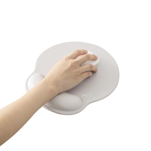 ナカバヤシ w/U リストレスト付きマウスパッド シルキーグレー WU-MUP934GY　(tm)　