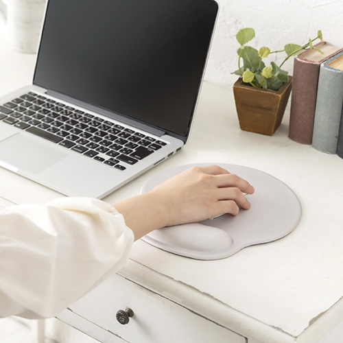 ナカバヤシ w/U リストレスト付きマウスパッド シルキーグレー WU-MUP934GY　(tm)　