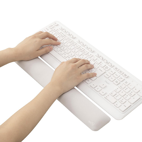 ナカバヤシ w/U リストレスト ロングタイプ シルキーグレー WU-WR715GY　(tm)　