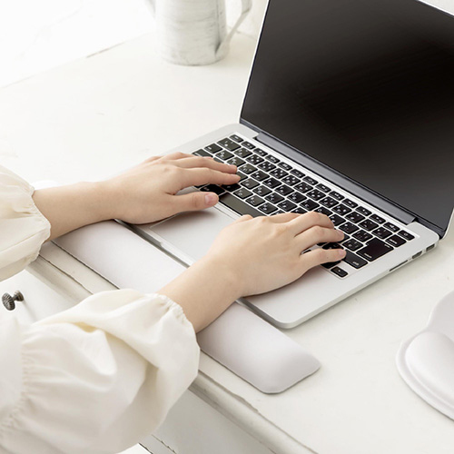 ナカバヤシ w/U リストレスト ロングタイプ シルキーグレー WU-WR715GY　(tm)　