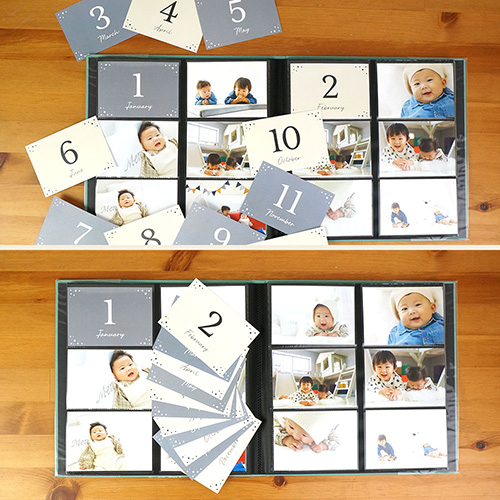 【WEB限定品】アルバム マンスリー デザイン ポケットカード L判 15枚入り IT-DPCM-L-03 スター