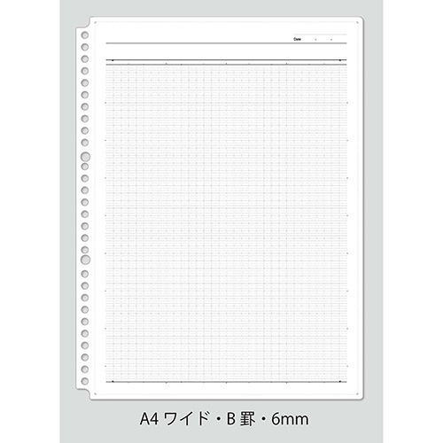 ナカバヤシ ロジカル・はれるんワイドリーフA4ワイド30穴・50枚/B罫 LL-A404WB