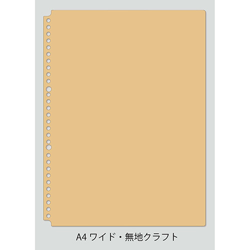 ナカバヤシ ロジカル・はれるんワイドリーフA4ワイド30穴・40枚/無地 LL-A404WKR