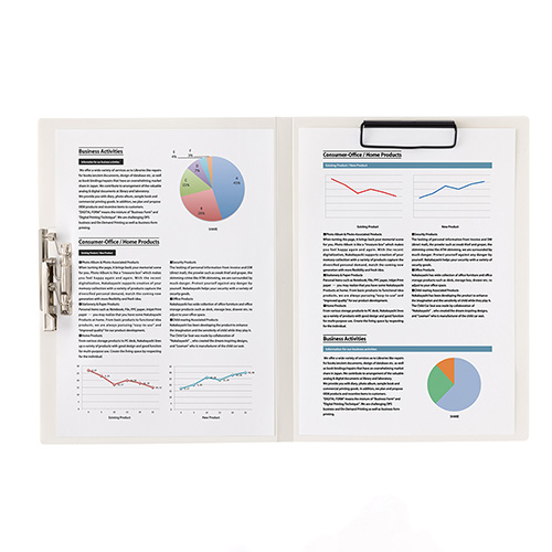 ナカバヤシ Wストッパーファイル/A4/ホワイト CH-9030W