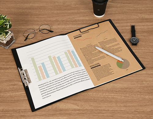 ナカバヤシ Wストッパーファイル/A4/ブラック CH-9030D