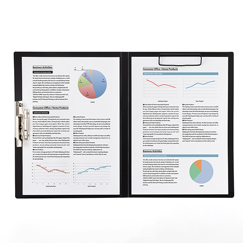 ナカバヤシ Wストッパーファイル/A4/ブラック CH-9030D