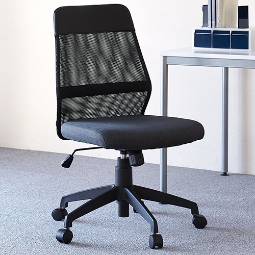 ナカバヤシ メッシュバックチェア ブラック CNN-005BK