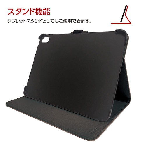 ナカバヤシ iPad 10.9インチ 第10世代(2022年モデル)用 PUレザージャケット/ブラック TBC-IP2208BK (tm)