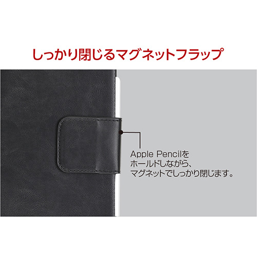 ナカバヤシ iPad 10.9インチ 第10世代(2022年モデル)用 PUレザージャケット/ブラック TBC-IP2208BK (tm)