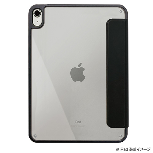 ナカバヤシ iPad 10.9インチ 第10世代(2022年モデル)用 マグネット分離式衝撃吸収ケース/ブラック TBC-IP2201BK (tm)