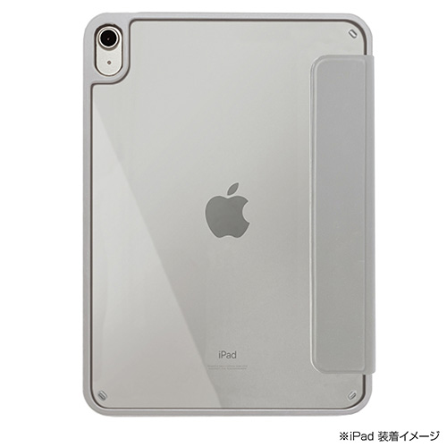 ナカバヤシ iPad 10.9インチ 第10世代(2022年モデル)用 マグネット分離式衝撃吸収ケース/グレー TBC-IP2201GY (tm)