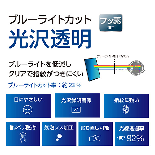 ナカバヤシ iPad 10.9インチ 第10世代(2022モデル)用 フィルム/ブルーライトカット・光沢透明 TBF-IP22FLKBC (tm)