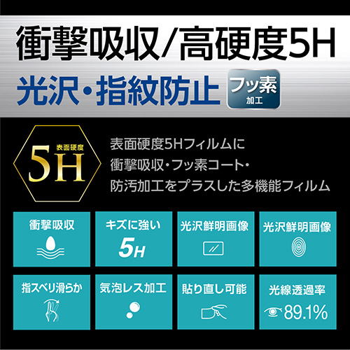 ナカバヤシ iPad  10.9インチ 第10世代(2022モデル)用 フィルム/衝撃吸収・高硬度5H TBF-IP22FPK5H (tm)