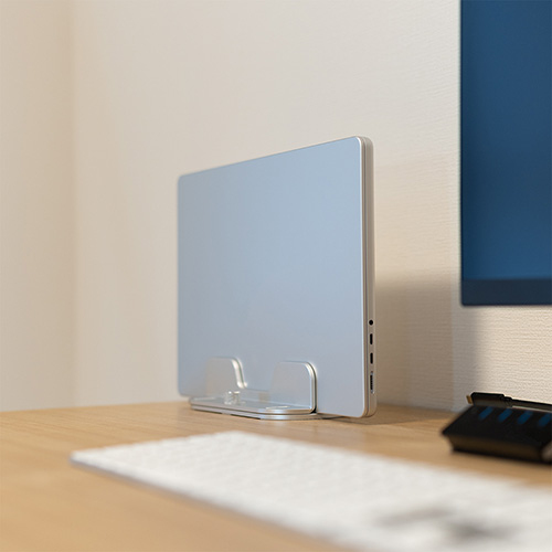 ナカバヤシ ノートパソコン縦置きスタンド シングル/シルバー NPA-007SL (tm)