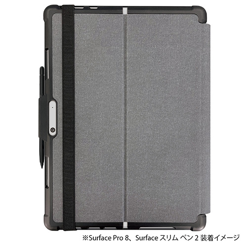 ナカバヤシ Surface Pro 8用 衝撃吸収ケース/グレー TBC-SFP2104GY (tm)