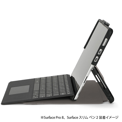 ナカバヤシ Surface Pro 8用 衝撃吸収ケース/グレー TBC-SFP2104GY (tm)