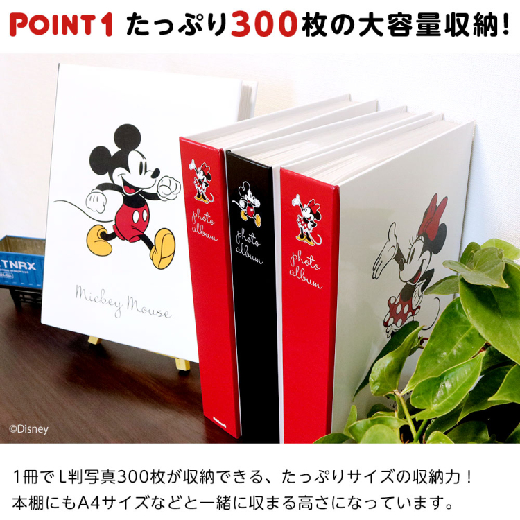 ナカバヤシ Disney ディズニーキャラクター 1PL L判3段 300枚 1PL-IT01 ミニーマウス