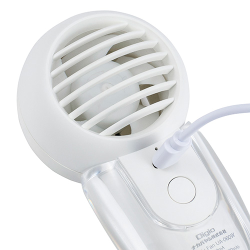 ナカバヤシ USB充電式ハンディファン/ホワイト UA-060W