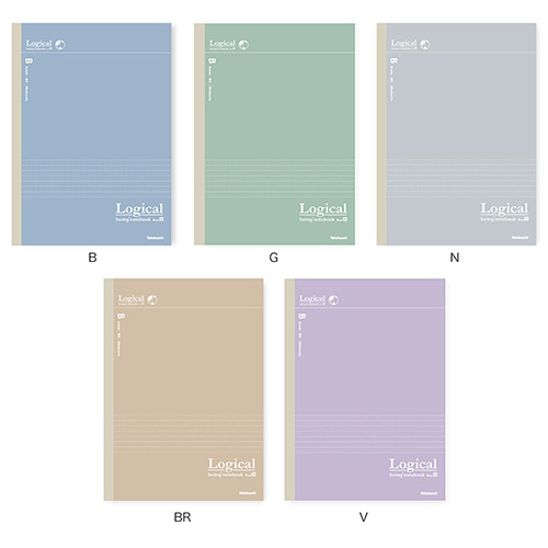 ナカバヤシ FSC-MX ロジカルノート B5 アースカラー B罫 5P NB515B-5P/COC