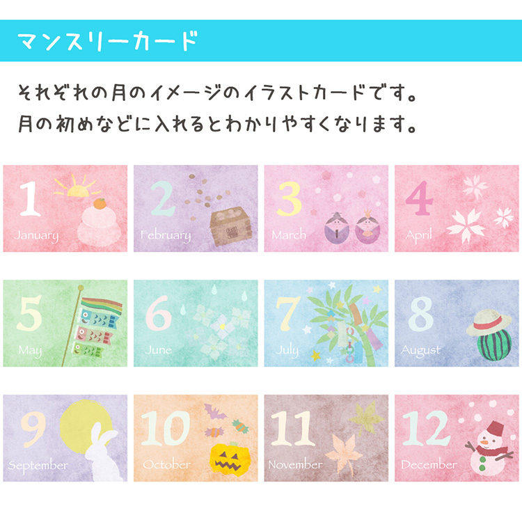 【WEB限定品】アルバム マンスリー デザインポケットカード Lサイズ/04 36枚 IT-DPCM-L-04【ポスト投函1】