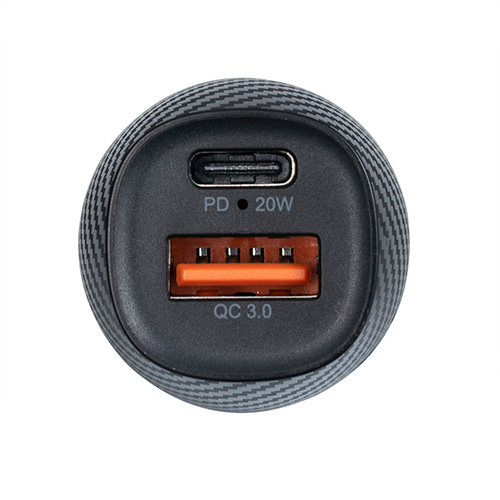 ナカバヤシ 20W PD充電対応 Type-C1ポート+USB A1ポートカーチャージャー【JYU-DCU02】ブラック JYU-DCU02BK (tm)