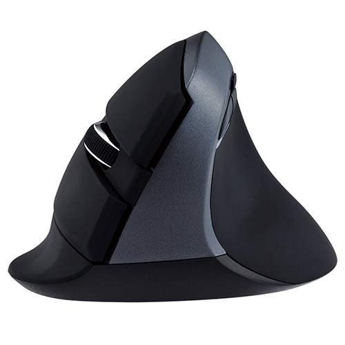 ナカバヤシ 無線 静音5ボタン BlueLEDエルゴノミクスマウス【MUS-RKF169N】ブラック MUS-RKF169NBK (tm)