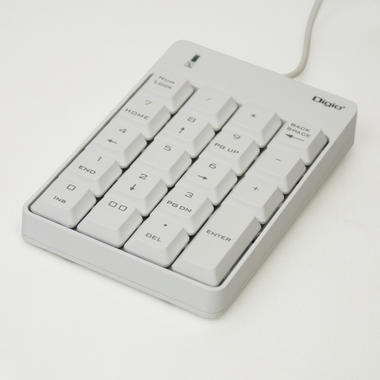ナカバヤシ シンプルUSB有線テンキーボード/ホワイト TNK-SU234W (tm)
