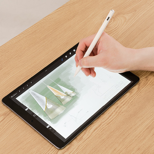 ナカバヤシ iPad専用充電式タッチペン/ホワイト TPEN-001W (tm)