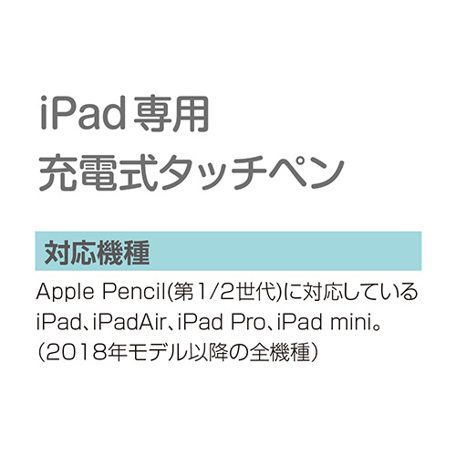 ナカバヤシ iPad専用充電式タッチペン/ホワイト TPEN-001W (tm)