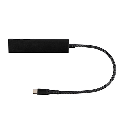 ナカバヤシ USB3.2Gen1Type-C4ポート(Cx2/Ax2)アルミハブ/ブラック UH-C3364BK (tm)