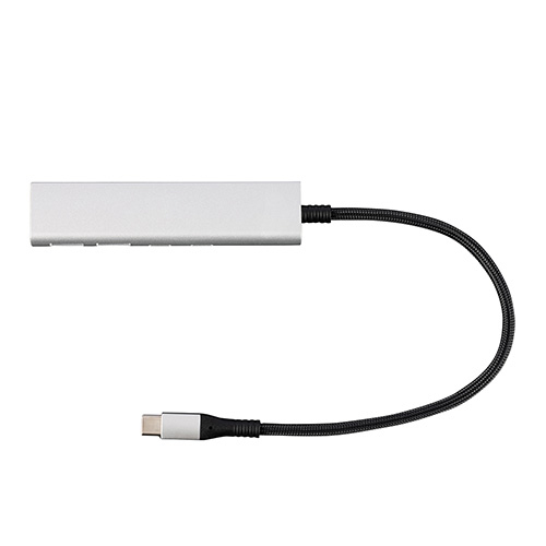 ナカバヤシ USB3.2Gen1Type-C4ポート(Cx2/Ax2)アルミハブ/シルバー UH-C3364SL (tm)