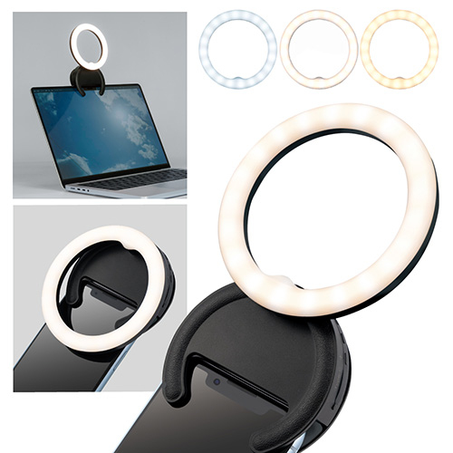 ナカバヤシ USD充電式LEDリングライト/ブラック UA-LED015BK (tm)