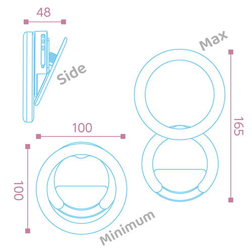 ナカバヤシ USD充電式LEDリングライト/ブラック UA-LED015BK (tm)