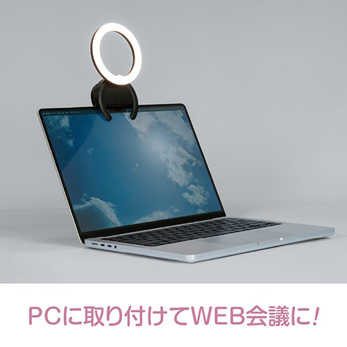 ナカバヤシ USD充電式LEDリングライト/ブラック UA-LED015BK (tm)