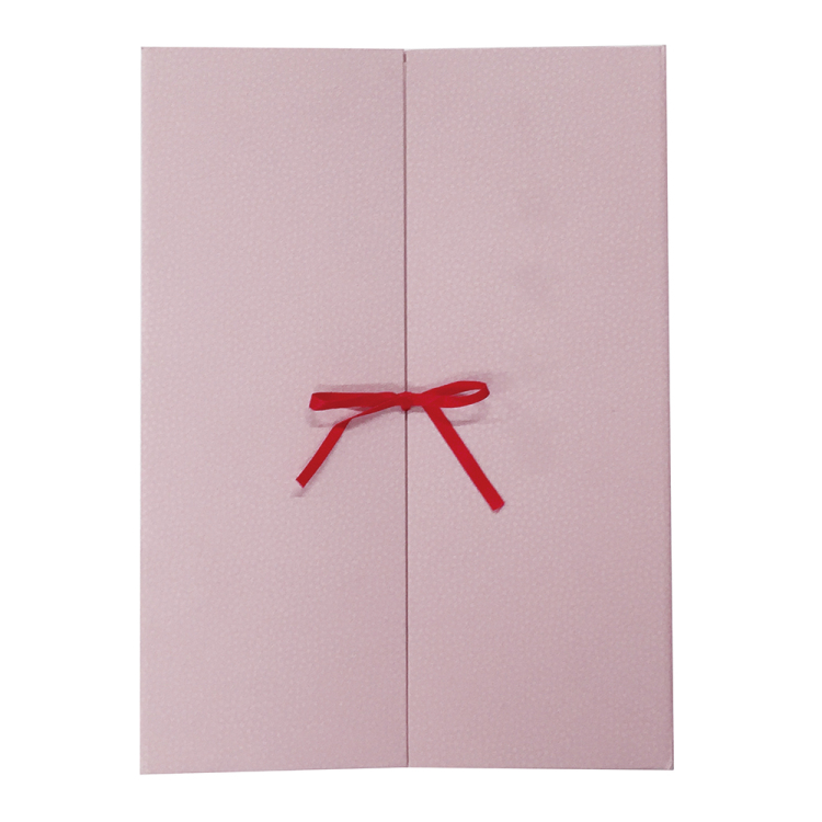 ナカバヤシ　証書ファイル観音開きリボン付きＡ４ピンク　FSK-A4P