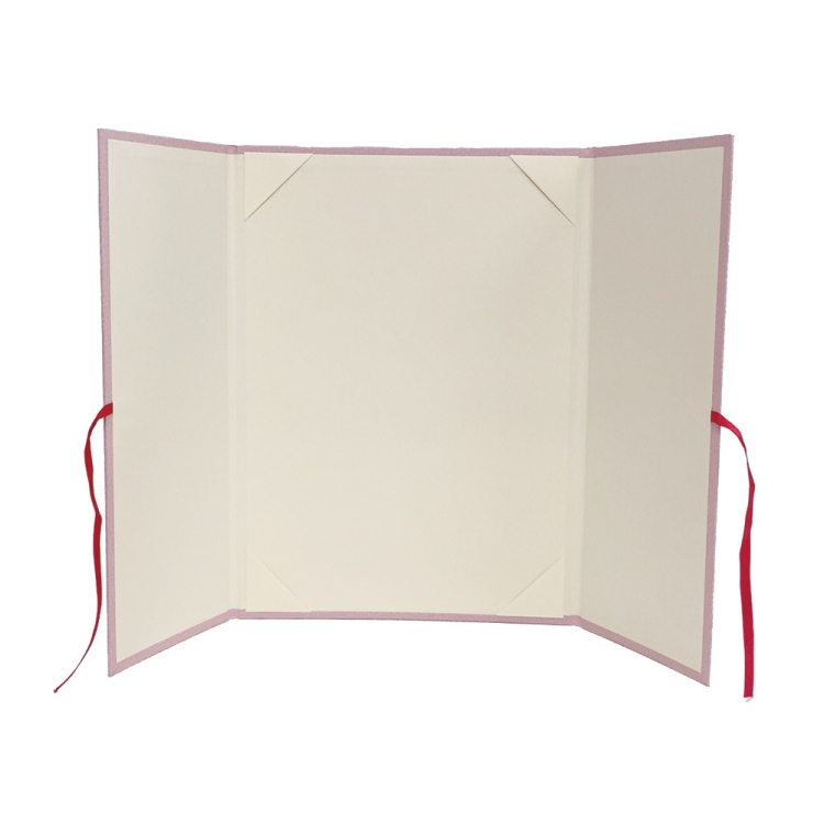 ナカバヤシ　証書ファイル観音開きリボン付きＡ４ピンク　FSK-A4P