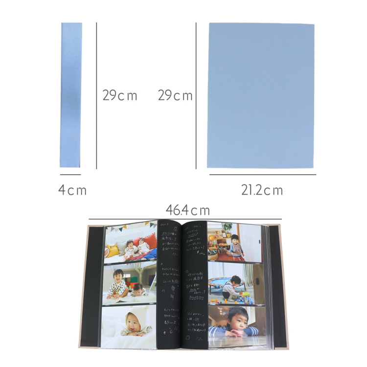 【WEB限定品】ナカバヤシ 黒台紙ポケットアルバム L判240枚 IT-BL3P-240-BE　ベージュ