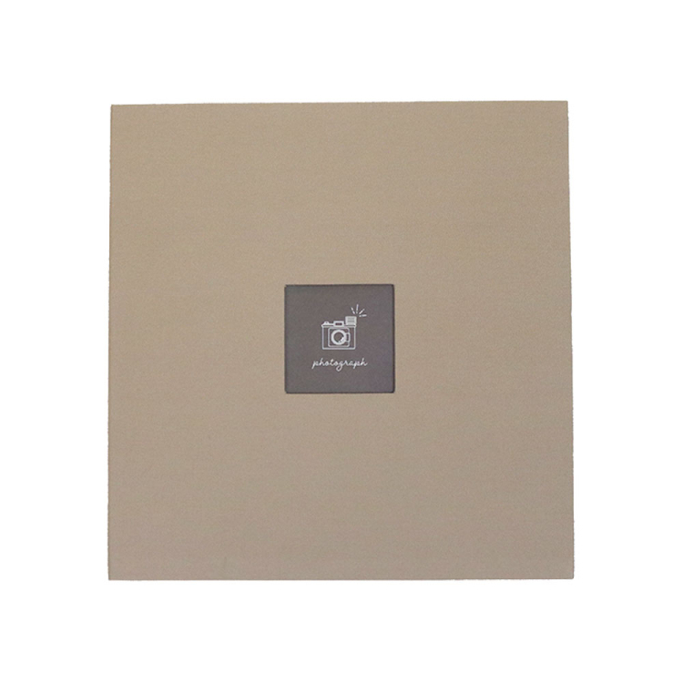 【WEB限定品】ナカバヤシ 真四角窓抜きアルバム フエルアルバム 大容量 パステルカラー IT-LW-01-BE ベージュ