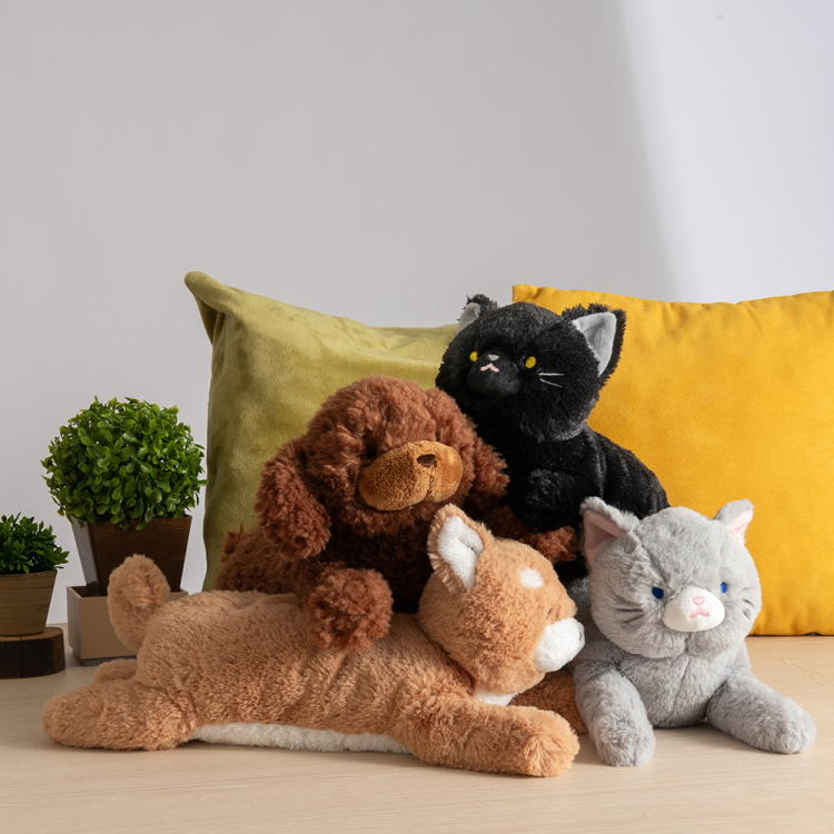 ほかほかペットぬいぐるみ／ハチワレグレー SNL-HP-C1