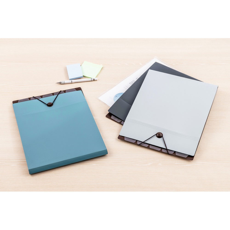 リュックサックファイル A4 6ポケット ライトグレー DF-A411S-LGY