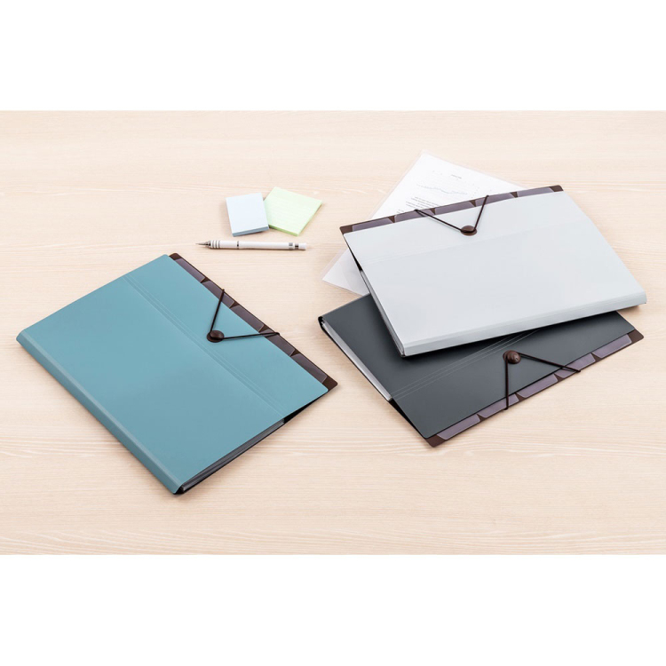 バッグインファイル A4 6ポケット ダークグレー　DF-A411E-DGY