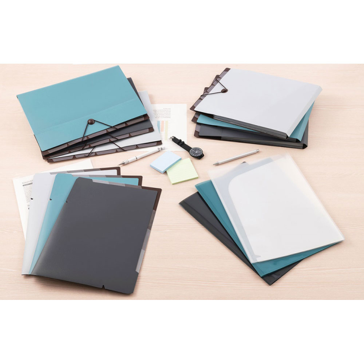 Wインデックスホルダー A4 4ポケット/ブルー CHW-A4-B