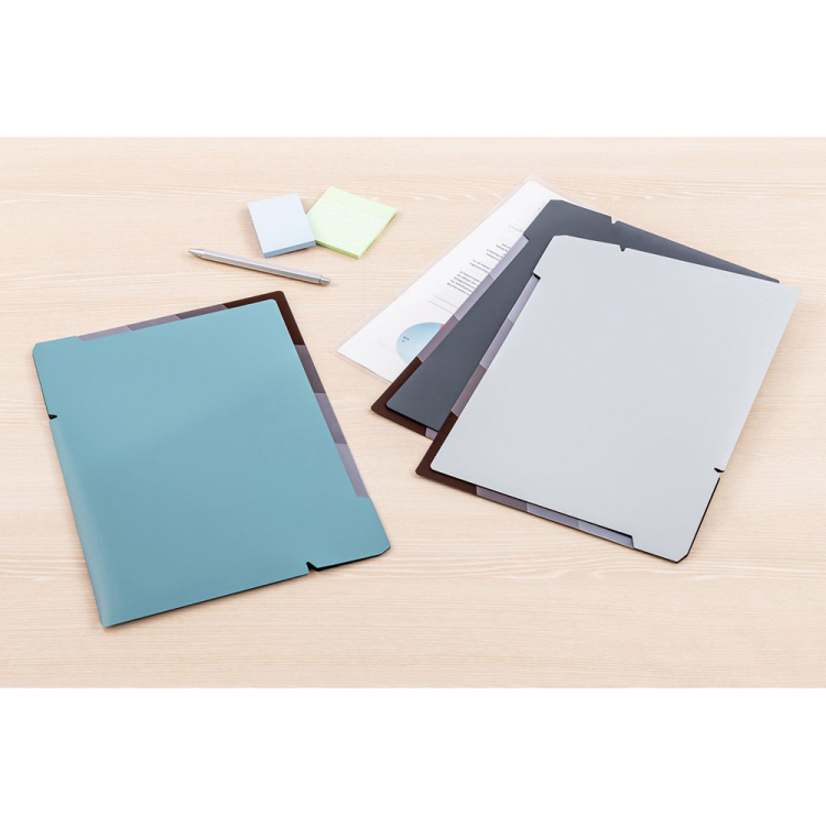 Wインデックスホルダー　A4　4ポケット／ライトグレー　CHW-A4-LGY