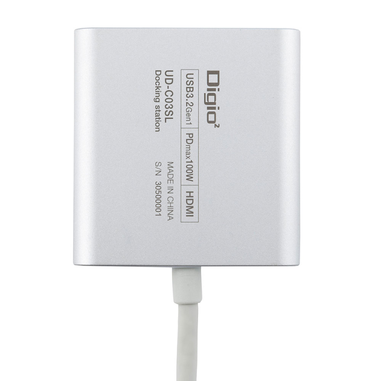 PD対応Type-Cドッキングステーション/シルバー UD-C03SL(tm)