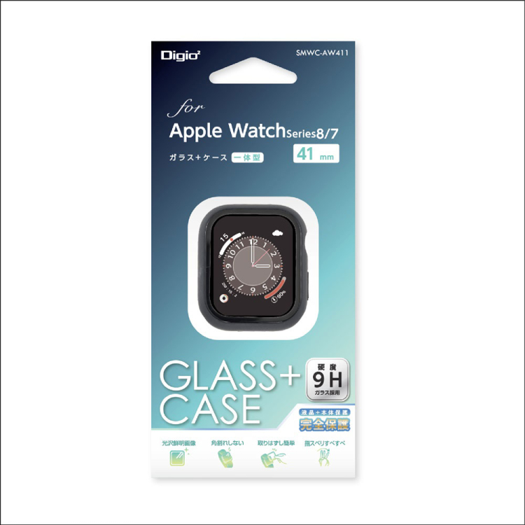 Apple　Watch　41mm　ガラス＋ケース／BK　SMWC-AW411BK（tm）