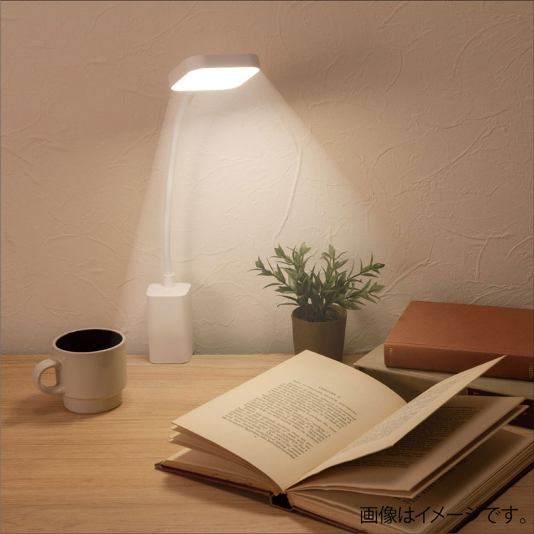 USB充電式　LEDデスクライト　／ホワイト　UA-LED016W（tm）