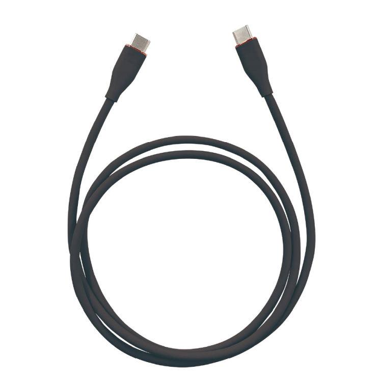 シリコン製PD対応Type－Cケーブル1m／ブラック　ZUH-CCPD210BK（tm）