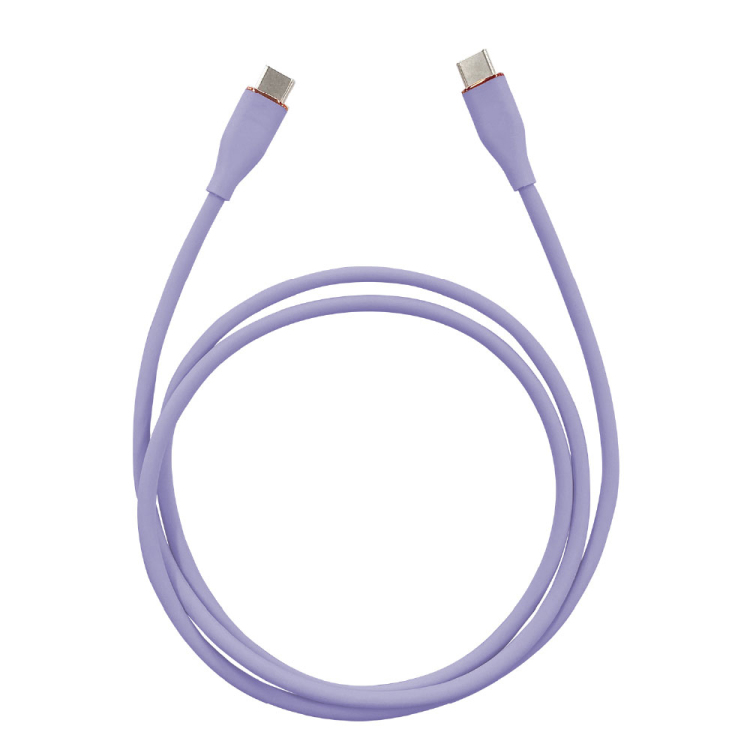 シリコン製PD対応Type－Cケーブル1m／パープル　ZUH-CCPD210PUR（tm）