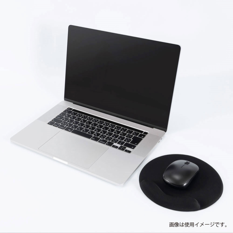 リストレスト付きマウスパッド／ブラック　MUP-938BK（tm）